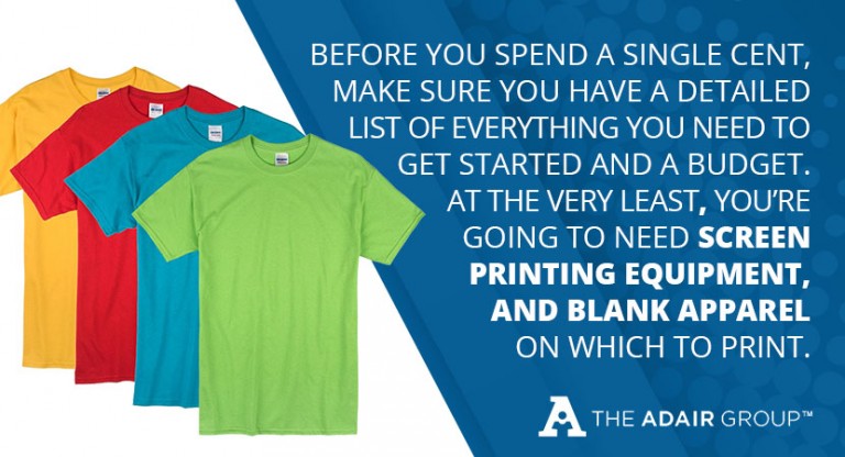 how to start screen printing shirts