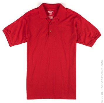 Red Adult Jersey Knit Polo