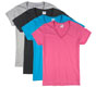 Assorted Colors Womens Basic V-Neck