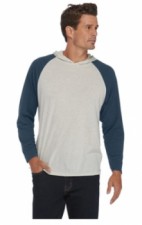 Oatmeal/Navy|Adult Raglan Hoodie T