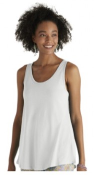 White | Ladies Flowy Tank