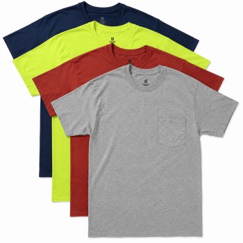 Assorted Colors Adult Pocket T-Shirt