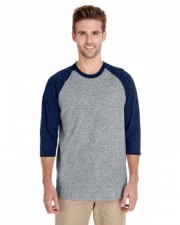 Sport Grey/Navy|Adult Raglan T-Shirt