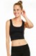 Black - Ladies|Ny/Spandex Crop Tank