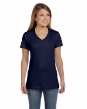 Navy|Ladies Fitted V-Neck