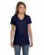 Navy|Ladies Fitted V-Neck