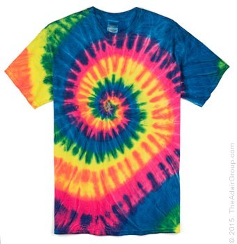 Neon Rainbow Adult Tie Dye T-Shirt | The Adair Group